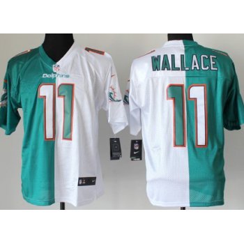 Nike Miami Dolphins #11 Mike Wallace Green And White Two Tone Elite Jersey