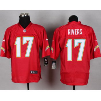 Nike San Diego Chargers #17 Philip Rivers 2014 QB Red Elite Jersey
