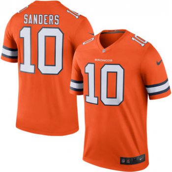 Men's Denver Broncos #10 Emmanuel Sanders Nike Orange Color Rush Legend Jersey