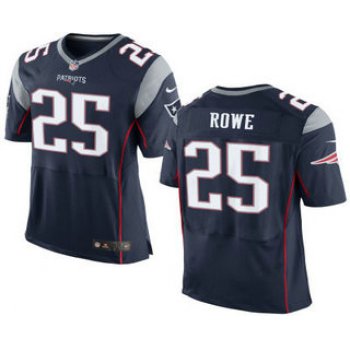 Men's New England Patriots #25 Eric Rowe NEW Navy Blue Team Color Stitched NFL Nike Elite Jersey
