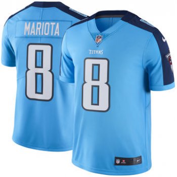 Men's Tennessee Titans #8 Marcus Mariota Nike Light Blue Color Rush Limited Jersey