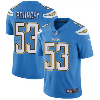 Nike Los Angeles Chargers #53 Mike Pouncey Electric Blue Alternate Men's Stitched NFL Vapor Untouchable Limited Jersey