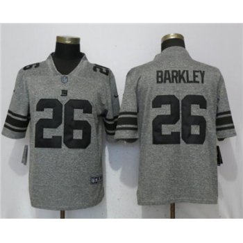 Nike New York Giants 26 Saquon Barkley Gray Vapor Untouchable Limited Jersey