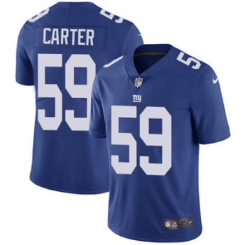 Nike New York Giants #59 Lorenzo Carter Royal Blue Team Color Men's Stitched NFL Vapor Untouchable Limited Jersey