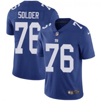 Nike New York Giants #76 Nate Solder Royal Blue Team Color Men's Stitched NFL Vapor Untouchable Limited Jersey