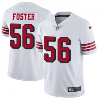 Nike 49ers #56 Reuben Foster White Rush Men's Stitched NFL Vapor Untouchable Limited Jersey