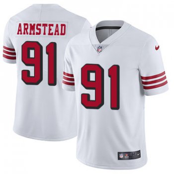 Nike 49ers #91 Arik Armstead White Rush Men's Stitched NFL Vapor Untouchable Limited Jersey