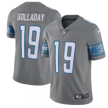 Nike Detroit Lions #19 Kenny Golladay Gray Men's Stitched NFL Vapor Untouchable Limited Jersey