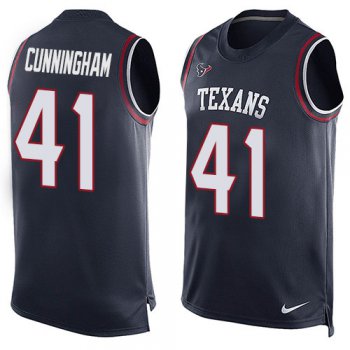 Nike Houston Texans #41 Zach Cunningham Navy Blue Team Color Men's Stitched NFL Limited Tank Top Jersey