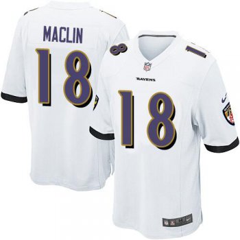 Nike Baltimore Ravens #18 Jeremy Maclin White Men's Stitched NFL Limited Jersey
