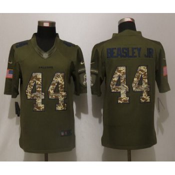 Men's Atlanta Falcons #44 Vic Beasley Jr Green Salute To Service 2015 NFL Nike Limited Jersey