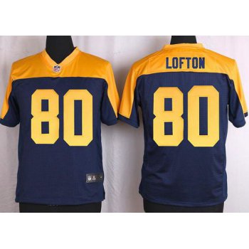 Men's Green Bay Packers #80 James Lofton Navy Blue Gold Retired Player NFL Nike Elite Jersey