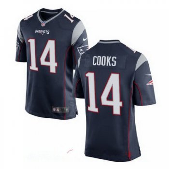 Men's New England Patriots #14 Brandin Cooks Navy Blue Team Color Stitched NFL Nike Elite Jersey