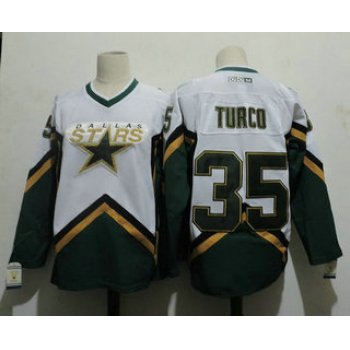 Men's Dallas Stars #35 MARTY TURCO 2003 CCM Throwback Home NHL Jersey
