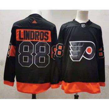 Men's Philadelphia Flyers #88 Eric Lindros Black Adidas 2020-21 Stitched NHL Jersey
