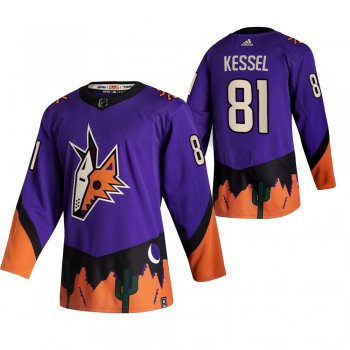 Arizona Coyotes #81 Phil Kessel Purple Men's Adidas 2020-21 Reverse Retro Alternate NHL Jersey