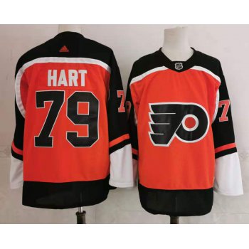 Men's Philadelphia Flyers #79 Carter Hart Orange Adidas 2020-21 Stitched NHL Jersey