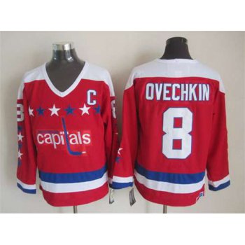 Washington Capitals #8 Alex Ovechkin Red All-Star Throwback CCM Jersey