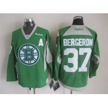 Boston Bruins #37 Patrice Bergeron 2014 Training Green Jersey