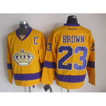 Los Angeles Kings #23 Dustin Brown Yellow Jersey
