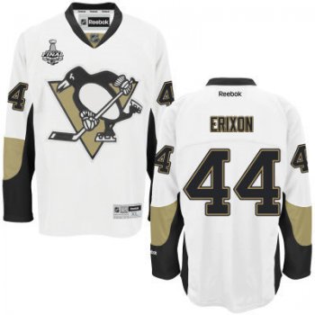 Youth Pittsburgh Penguins #44 Tim Erixon White Away 2017 Stanley Cup NHL Finals Patch Jersey