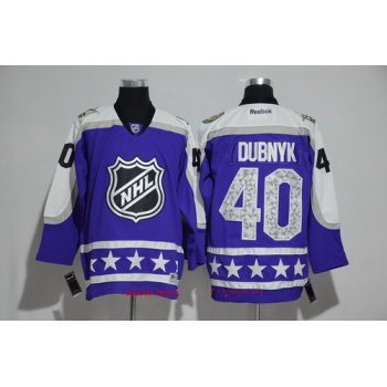 Men's Central Division Minnesota Wild #40 Devan Dubnyk Reebok Purple 2017 NHL All-Star Stitched Ice Hockey Jersey