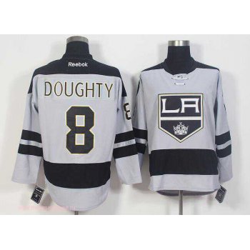 Men's Los Angeles Kings #8 Drew Doughty Gray Alternate Stitched NHL 2016-17 Reebok Hockey Jersey