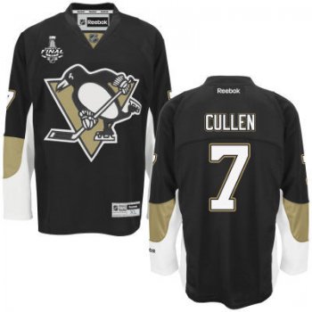 Youth Pittsburgh Penguins #7 Matt Cullen Black Home 2017 Stanley Cup NHL Finals Patch Jersey