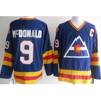 Colorado Avalanche #9 Joey MacDonald Blue Throwback CCM Jersey
