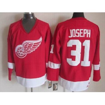 Detroit Red Wings #31 Curtis Joseph Red Throwback CCM Jersey