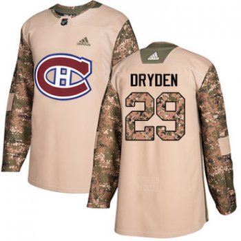 Adidas Canadiens #29 Ken Dryden Camo Authentic 2017 Veterans Day Stitched NHL Jersey