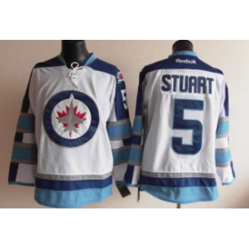 Winnipeg Jets #5 Mark Stuart White Jersey