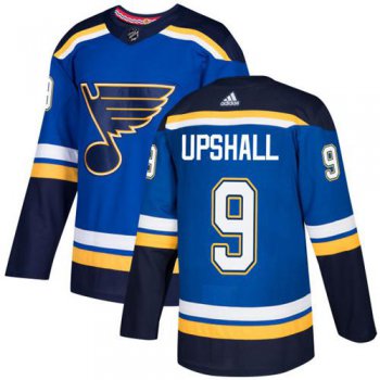 Men's Adidas St. Louis Blues #9 Scottie Upshall Blue Home Authentic Stitched NHL Jersey