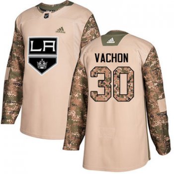 Adidas Kings #30 Rogie Vachon Camo Authentic 2017 Veterans Day Stitched NHL Jersey