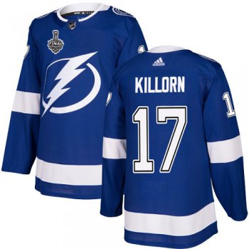 Adidas Lightning #17 Alex Killorn Blue Home Authentic 2020 Stanley Cup Final Stitched NHL Jersey