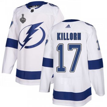 Adidas Lightning #17 Alex Killorn White Road Authentic 2020 Stanley Cup Final Stitched NHL Jersey