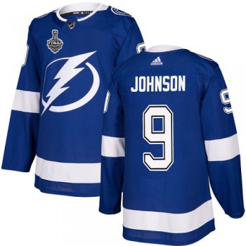 Adidas Lightning #9 Tyler Johnson Blue Home Authentic 2020 Stanley Cup Final Stitched NHL Jersey
