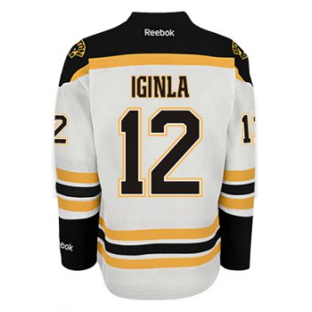 Boston Bruins #12 Jarome Iginla White Jersey
