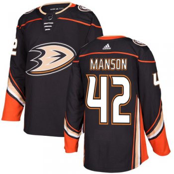 Adidas Ducks #42 Josh Manson Black Home Authentic Stitched NHL Jersey