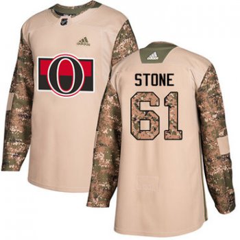 Adidas Senators #61 Mark Stone Camo Authentic 2017 Veterans Day Stitched NHL Jersey
