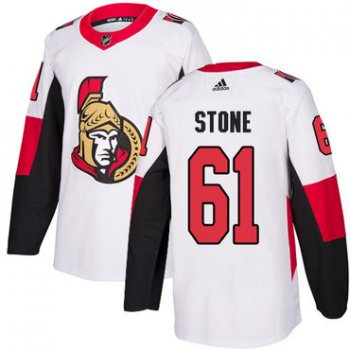 Adidas Men's Ottawa Senators #61 Mark Stone Authentic White Away NHL Jersey