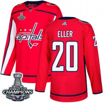 Adidas Washington Capitals #20 Lars Eller Red Home Authentic Stanley Cup Final Champions Stitched NHL Jersey