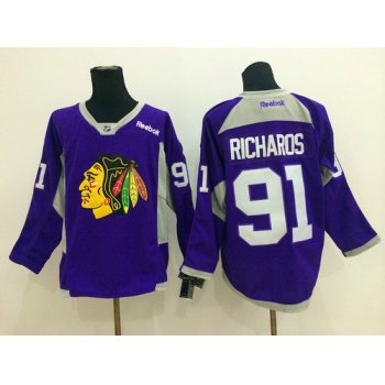 Chicago Blackhawks #91 Brad Richards 2014 Training Purple Jersey