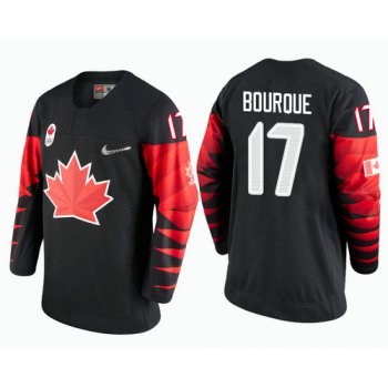 Men Canada Team #17 Rene Bourque Black 2018 Winter Olympics Jersey