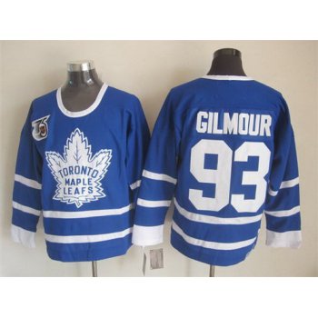 Toronto Maple Leafs #93 Doug Gilmour Blue 75TH Throwback CCM Jersey