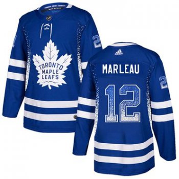 Adidas Toronto Maple Leafs #12 Patrick Marleau Blue Home Authentic Drift Fashion Stitched NHL Jersey