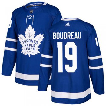 Adidas Toronto Maple Leafs #19 Bruce Boudreau Blue Home Authentic Stitched NHL Jersey