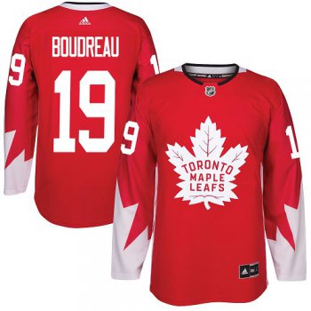 Adidas Toronto Maple Leafs #19 Bruce Boudreau Red Team Canada Authentic Stitched NHL Jersey