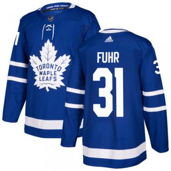 Adidas Toronto Maple Leafs #31 Grant Fuhr Blue Home Authentic Stitched NHL Jersey