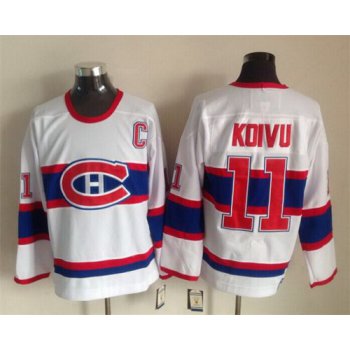 Montreal Canadiens #11 Saku Koivu White Throwback CCM Jersey
